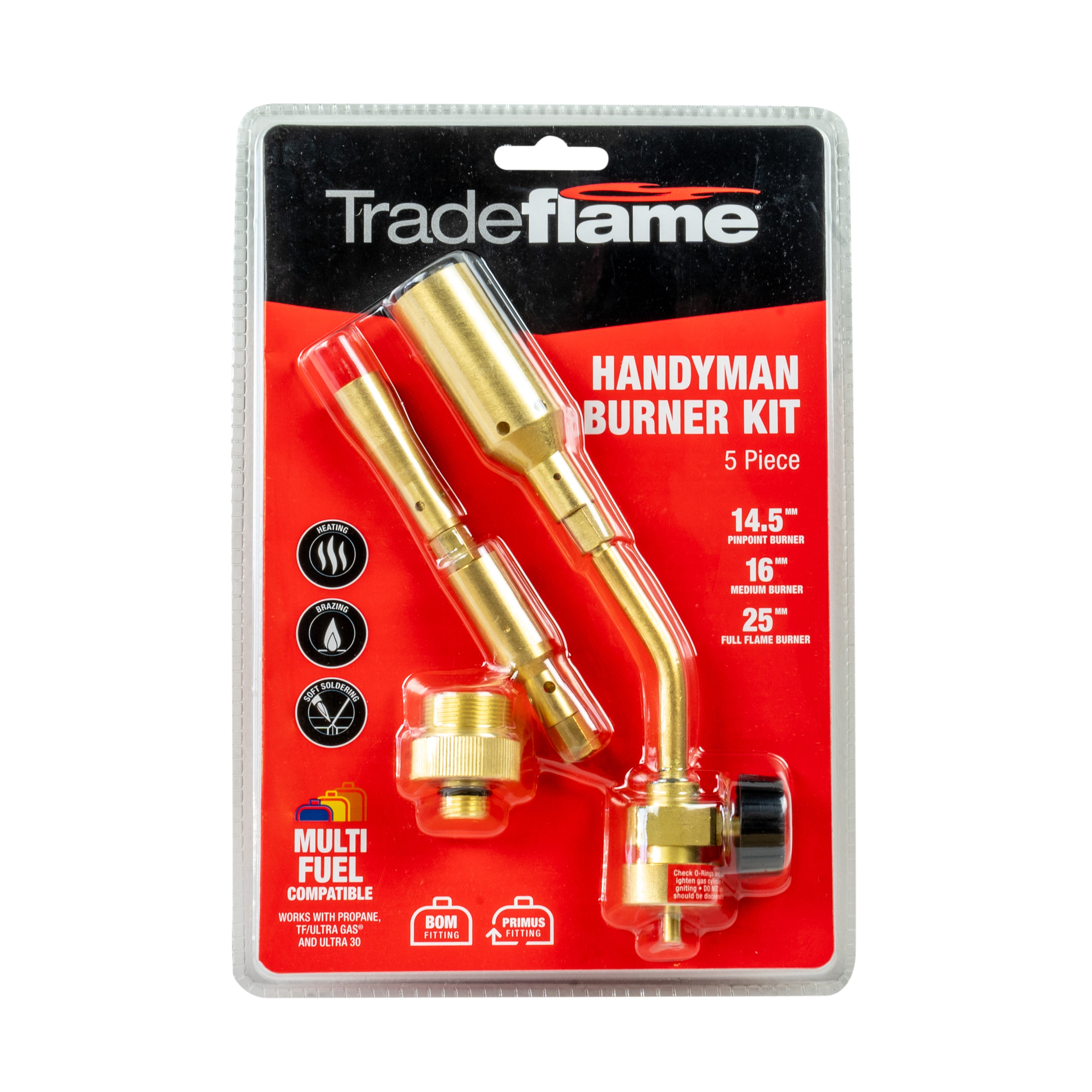 Brass Propane Burner Kit 5 Piece