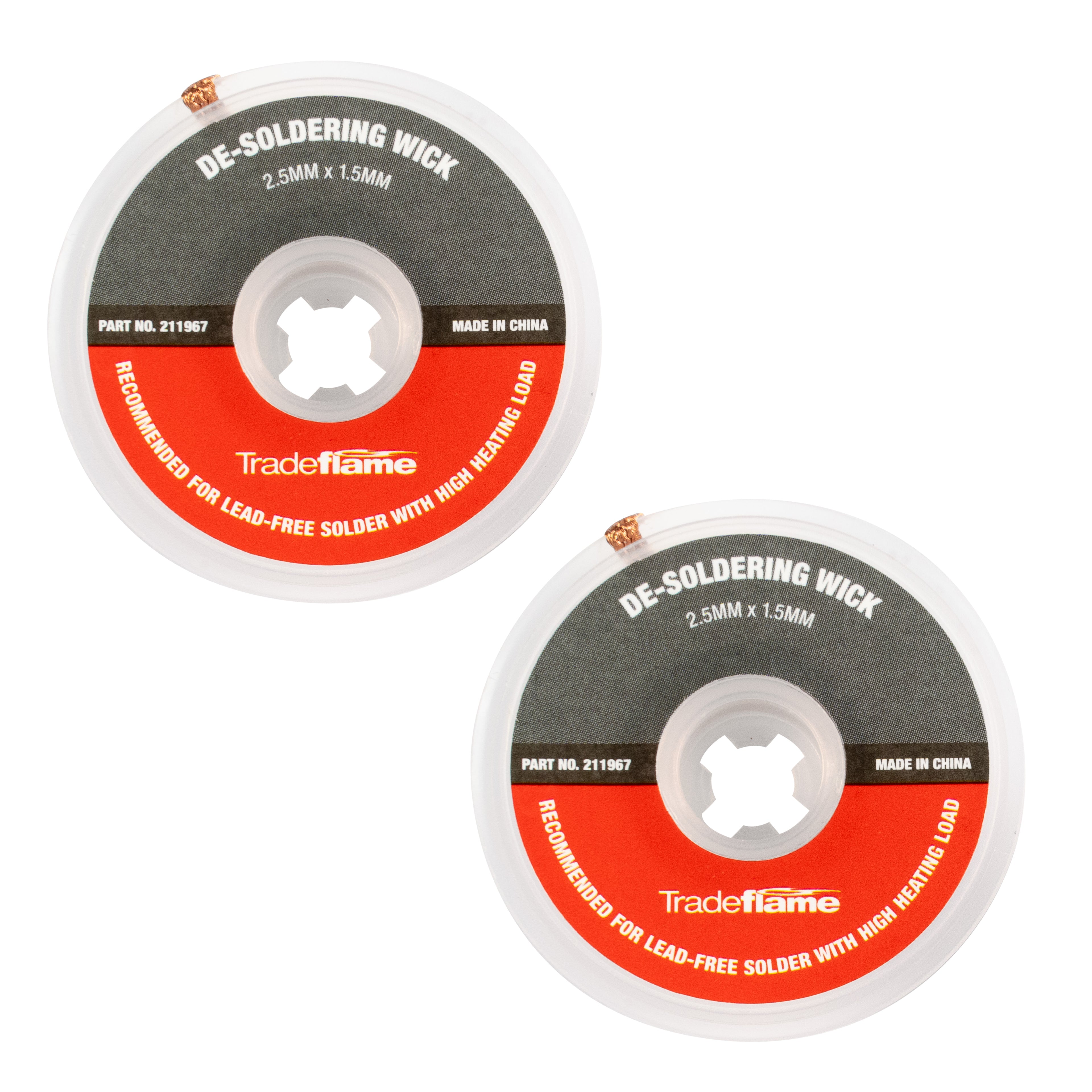 Desoldering Wick 2.5mm 2 Pack
