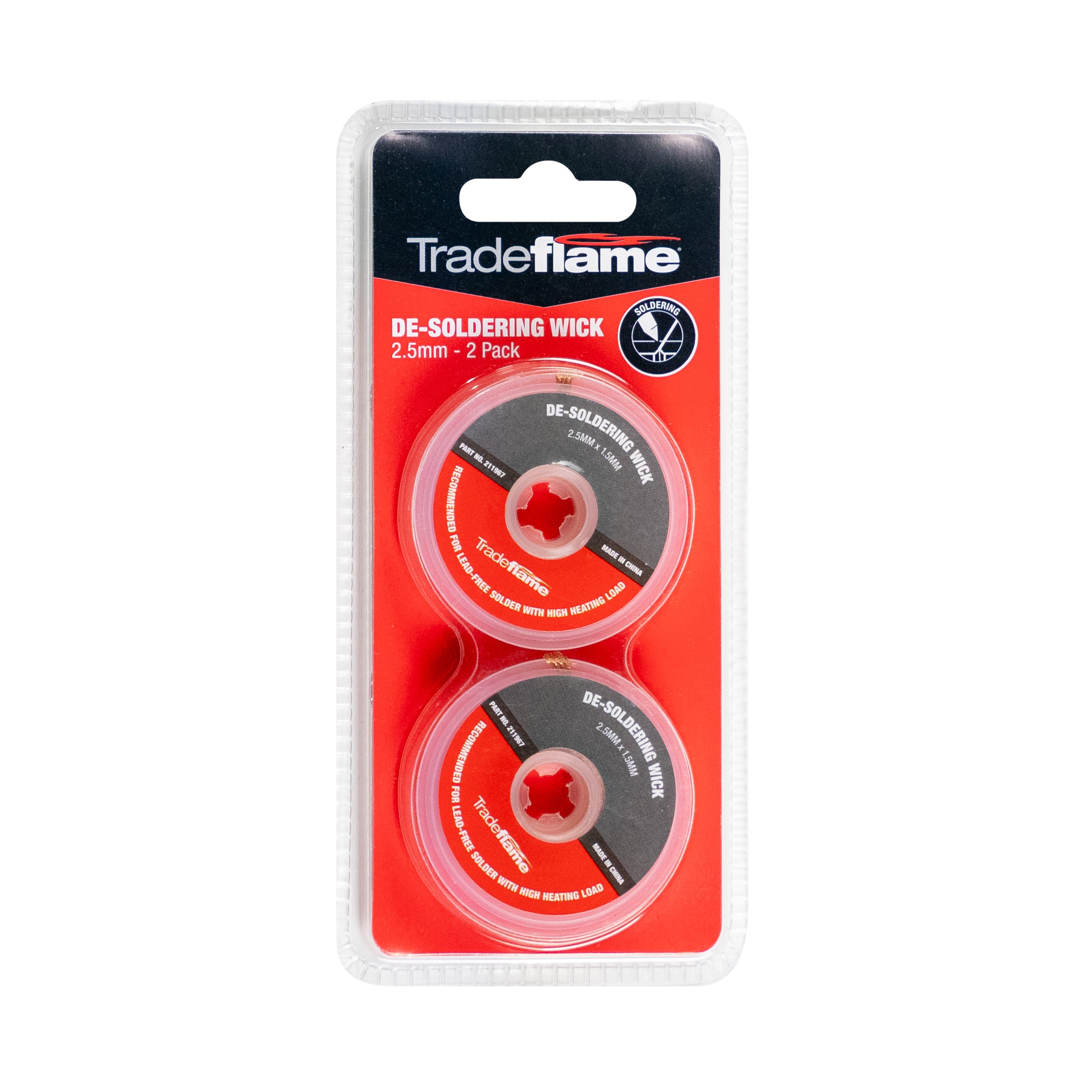 Desoldering Wick 2.5mm 2 Pack