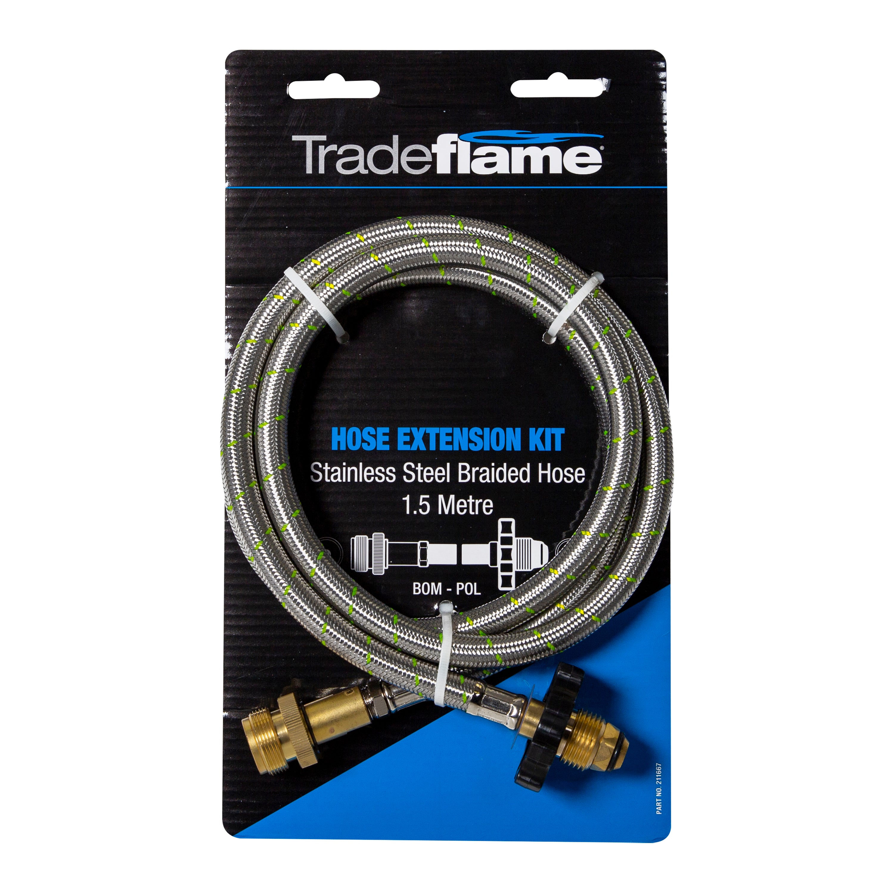 Gas Hose Extension BOM/CGA600 to POL