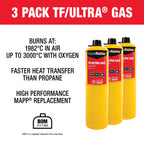 MAP-Pro / Ultra Gas Cartridge 400g 3 Pack
