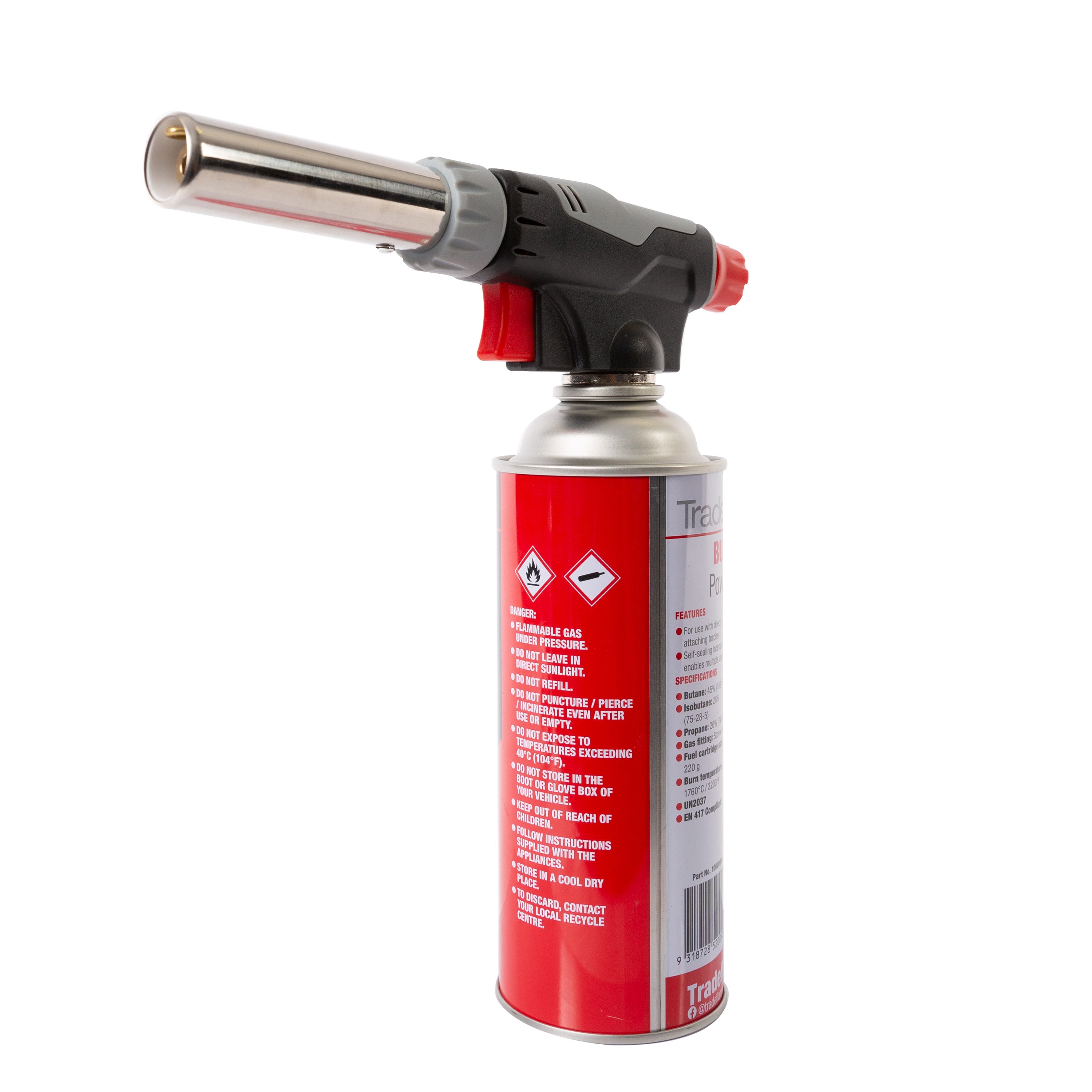 Pro Heat Butane Blow Torch Kit Adjustable Flame