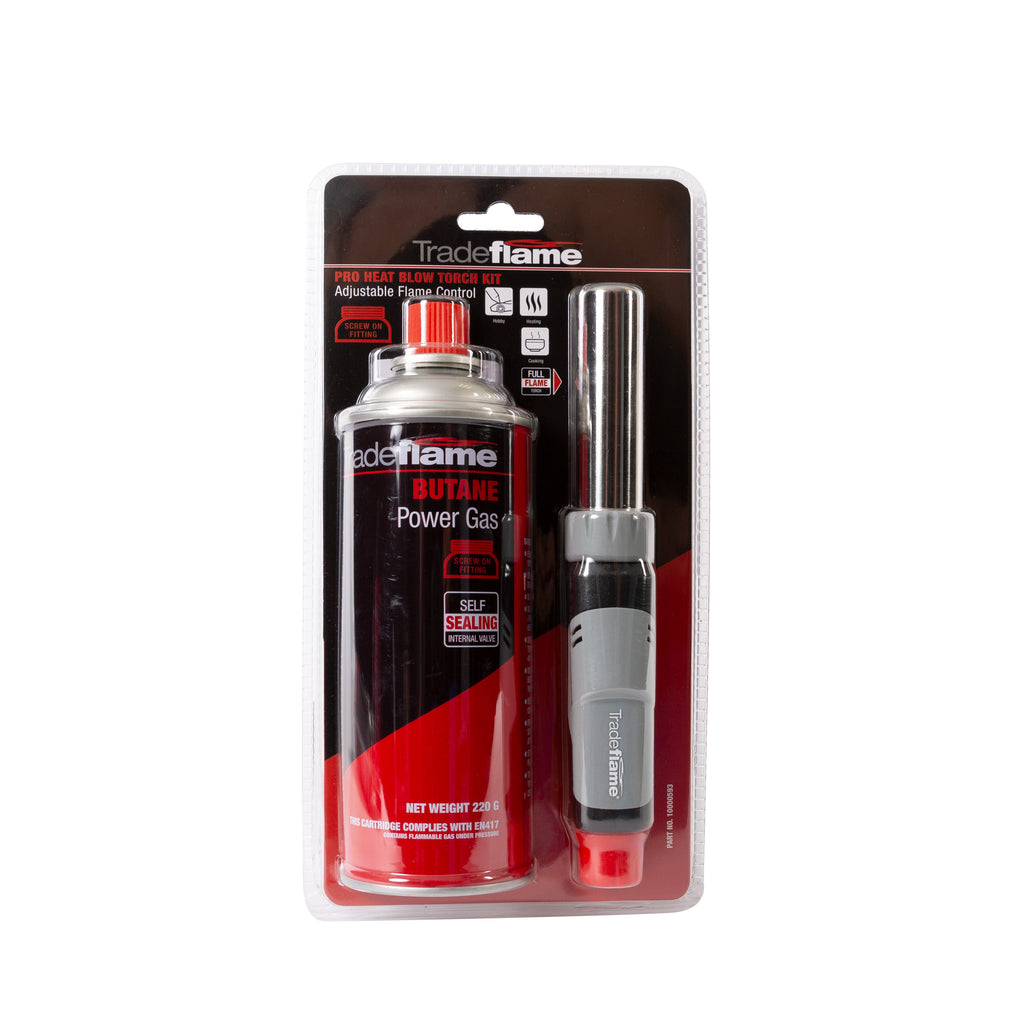 Pro Heat Butane Blow Torch Kit Adjustable Flame