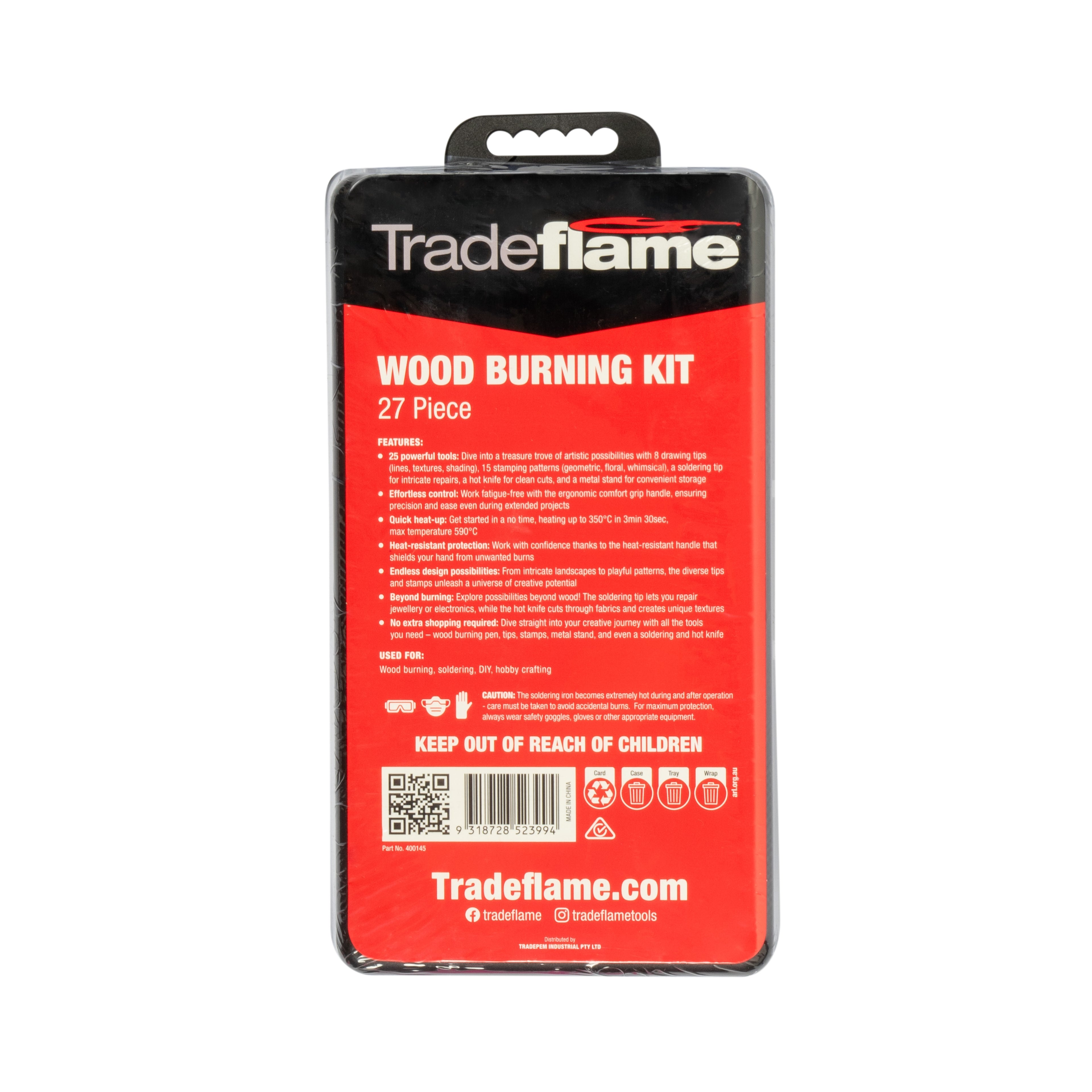 Wood Burning Kit 240V 30W 27 Piece